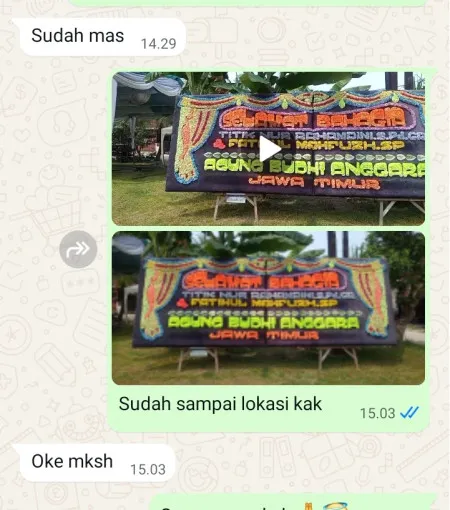 Pengiriman Papan Bunga Pangulah Selatan Baru